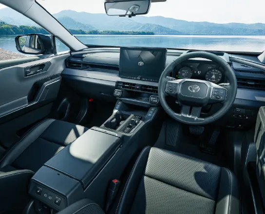 美しい水平線と重なる見晴らしのいいコックピット